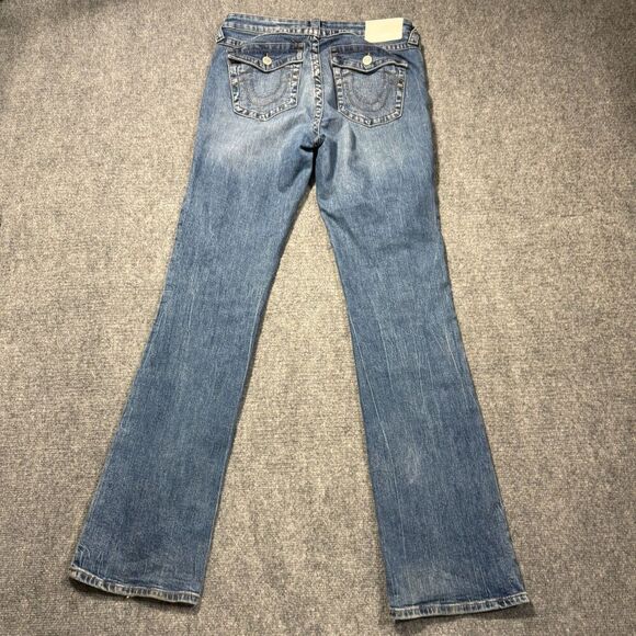 True Religion Becca Bootcut Jeans Womens 30 Blue Mid Rise Lightwash 30x32.5 - Picture 1 of 12